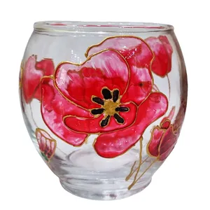 جاشمعی شیشه ای مدل شقایق کد 02