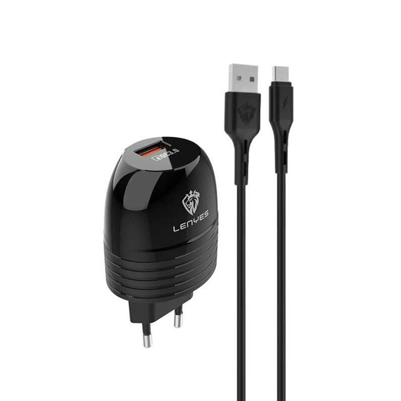 شارژر دیواری 5 وات لنیز مدل LCH092 به همراه کابل تبدیل USB-C