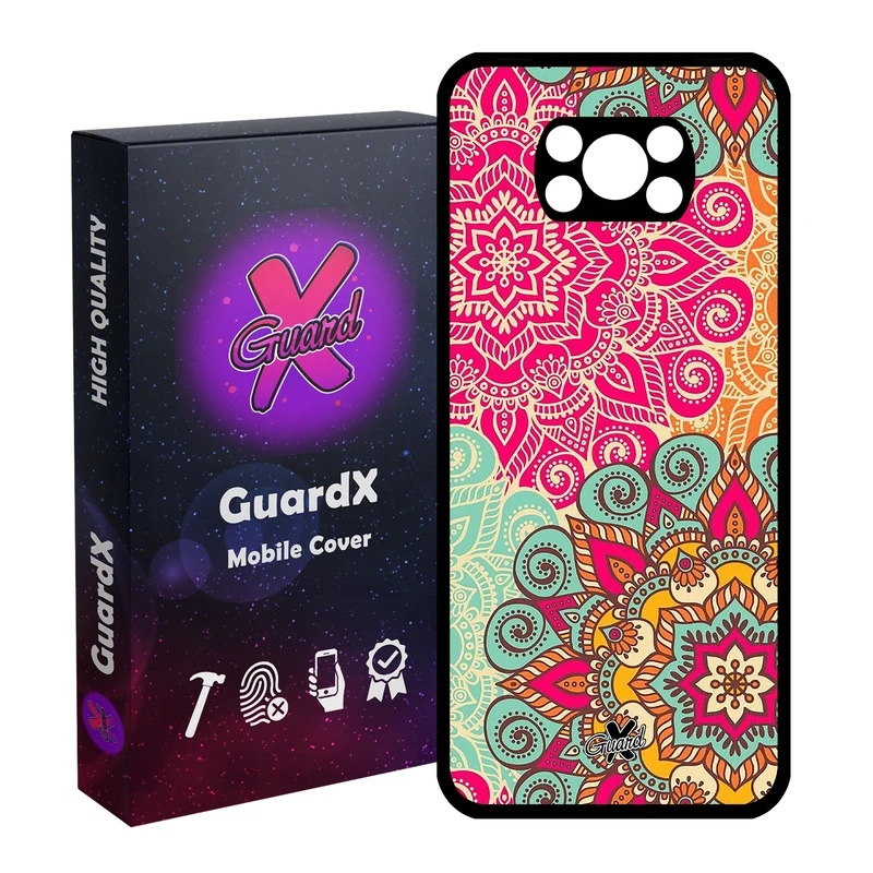 کاور گارد ایکس طرح Mandala مدل Glass10214 مناسب برای گوشی موبایل شیائومی Poco X3 Pro