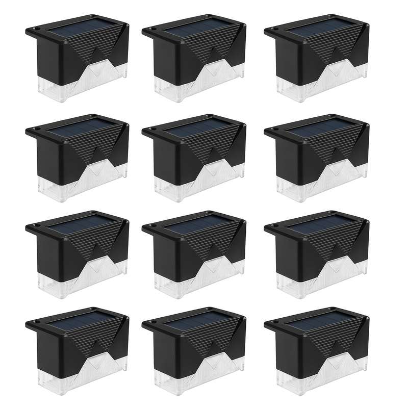 چراغ پارکی خورشیدی  طرح لب پله ای مدل SOLAR DECK LIGHTS مجموعه 12 عددی