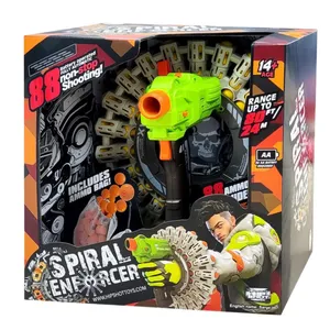 تفنگ بازی ناب سل مدل تیر توپی فومی طرح خشاب گرد باتری خور مچی به همراه کیسه خشاب SPRIAL ENFORCER