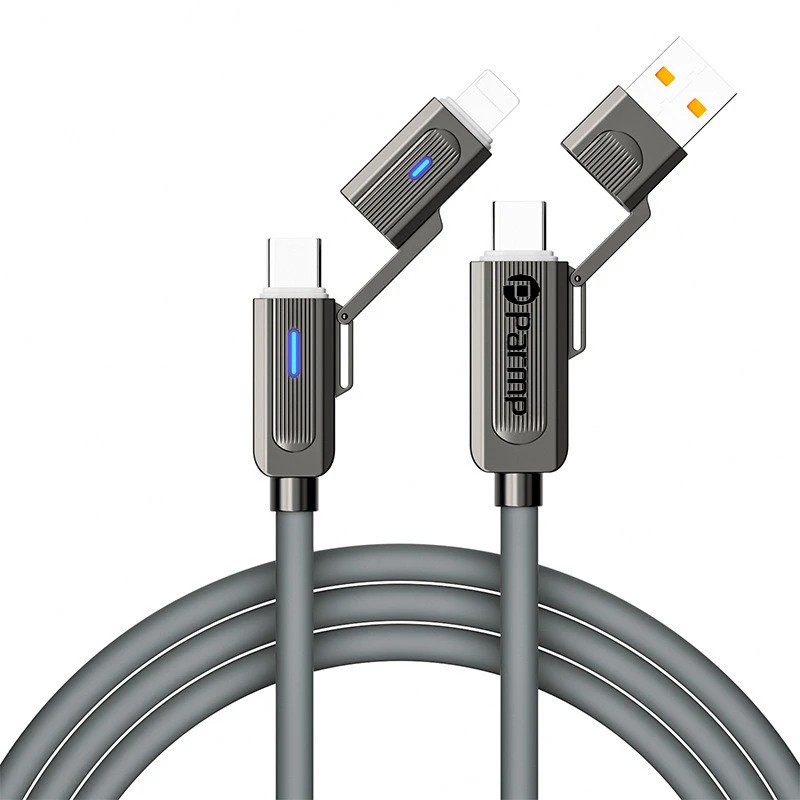 کابل تبدیل USB / USB-C به USB-C / لایتنینگ پارمپ مدل 4IN1 PUDC-44U طول 1 متر