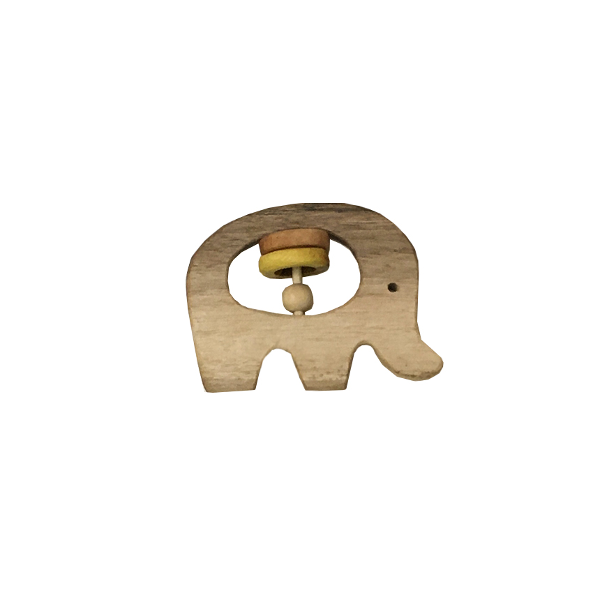 جغجغه مدل چوبی طرح فیل کد 4