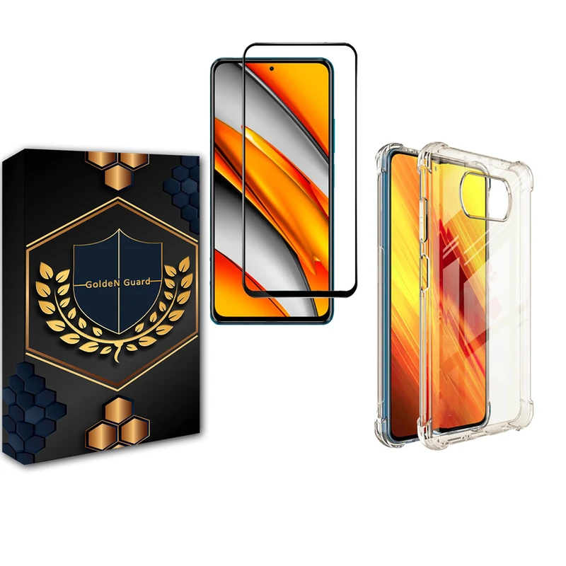 کاور گلدن گارد مدل کپسولی مناسب برای گوشی موبایل شیائومی Poco X3/X3 Pro به همراه محافظ صفحه نمایش