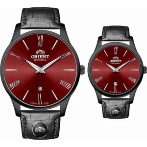 ست ساعت مچی عقربه‌ای کوارتز زنانه و مردانه اورینت کانتیننتال مدل 0130