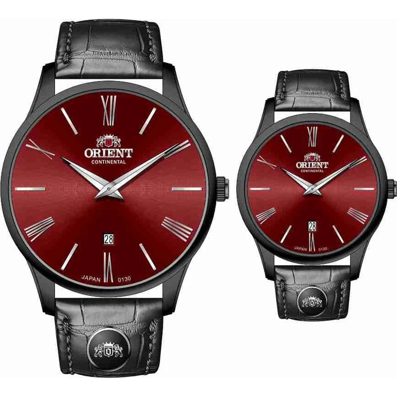 ست ساعت مچی عقربه‌ای کوارتز زنانه و مردانه اورینت کانتیننتال مدل 0130