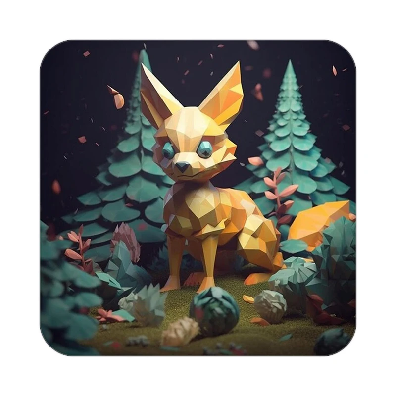 زیر لیوانی کاکتی طرح حیوانات رنگی مدل mp25783