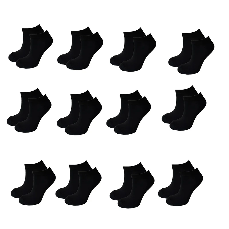 جوراب ساق کوتاه مدل m12 بسته 12 عددی