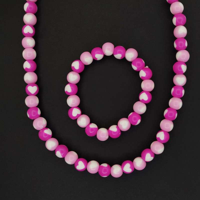 نیم ست دخترانه مدل مهره ای زیبا