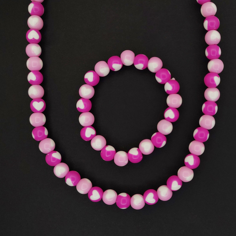 نیم ست دخترانه مدل مهره ای زیبا