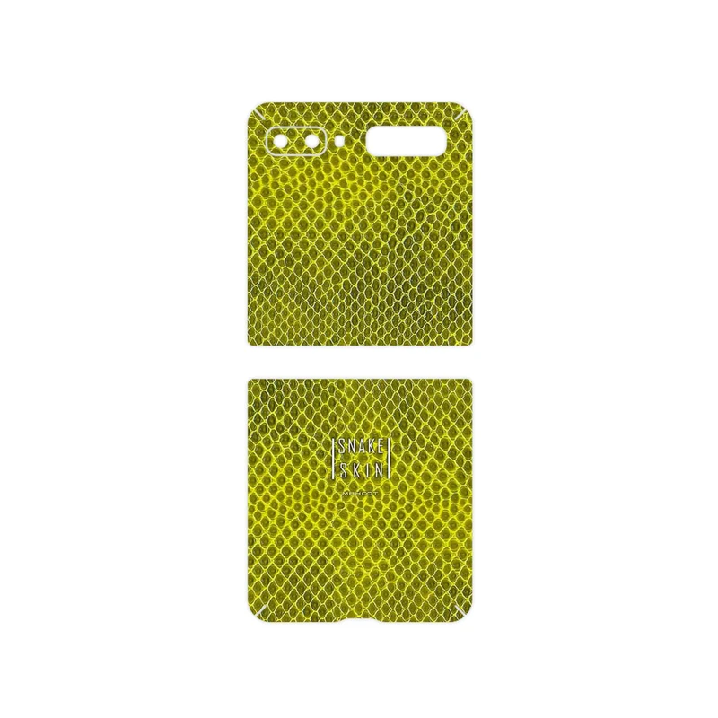 برچسب پوششی ماهوت مدل Yellow Snake Skin مناسب برای گوشی موبایل سامسونگ Galaxy Z Flip