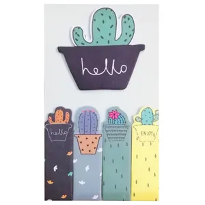 کاغذ یادداشت چسب دار طرح کاکتوس مدل Hello