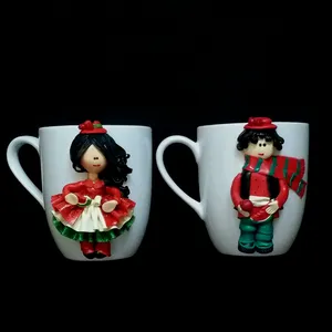 ماگ سرامیکی مدل عروسکی کد L662 مجموعه 2 عددی