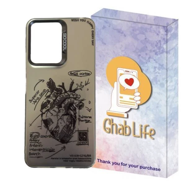 کاور قاب لایف مدل سوکول طرح آناتومی قلب مناسب برای گوشی موبایل شیائومی Redmi 13C/ Poco C65