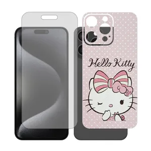 Glass Together model matte screen protector suitable for Apple iPhone 15 Pro Max mobile phone with cover sticker on the back of the phone