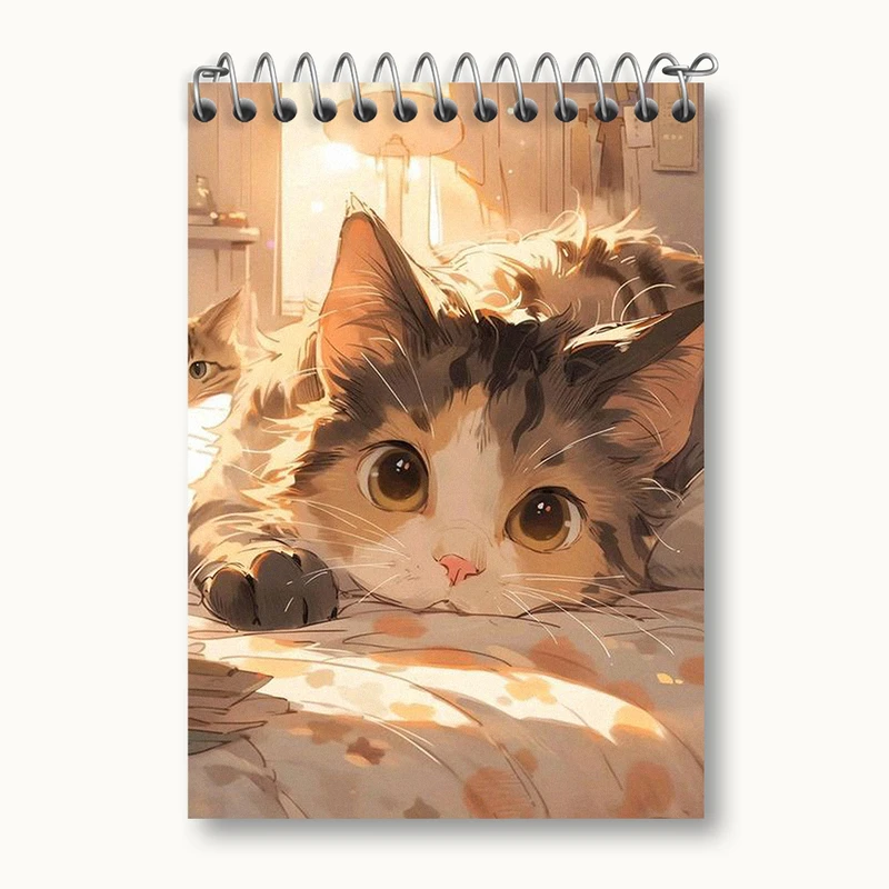 دفتر یادداشت 50 برگ خندالو طرح گربه کیوت کد N1798