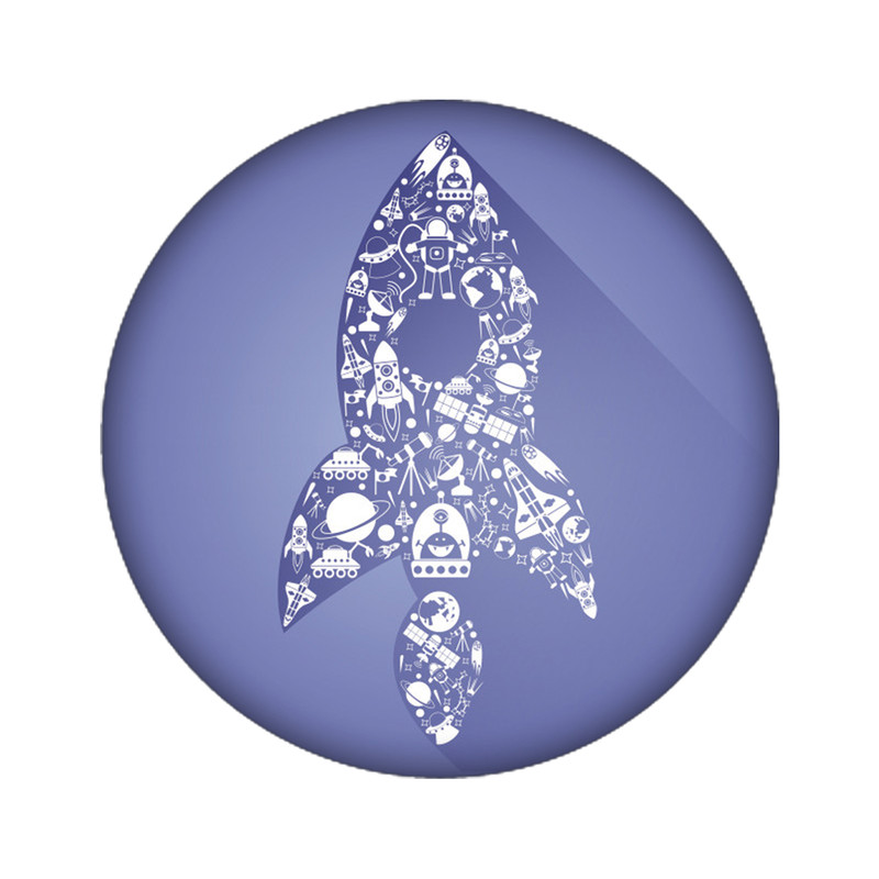 استیکر تزئینی موبایل مدل موشک کد 3413