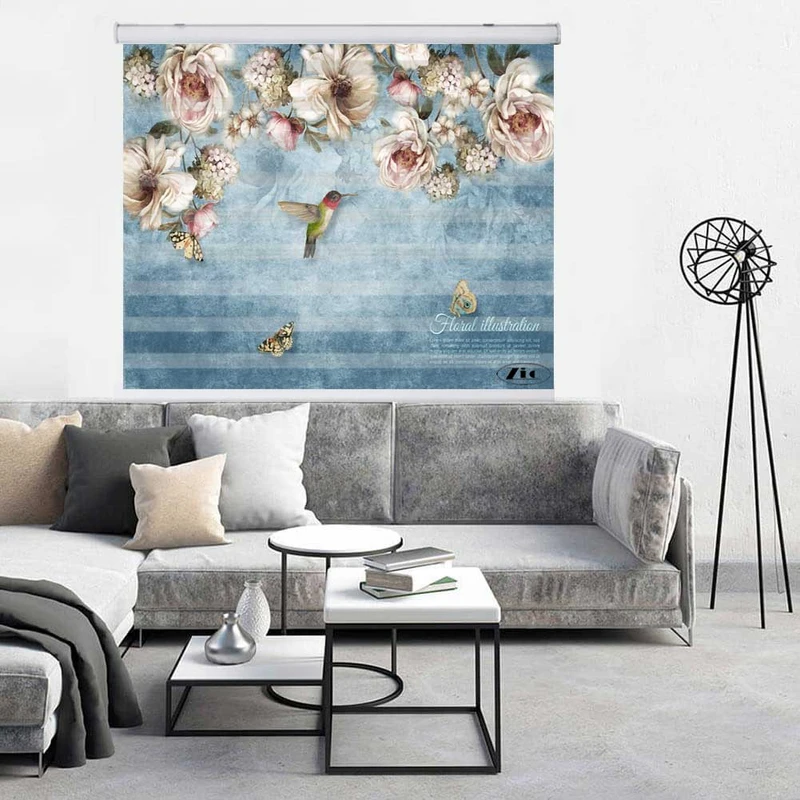 پرده زبرا زیو کد 3D1194 سایز 150x150 سانتی متر