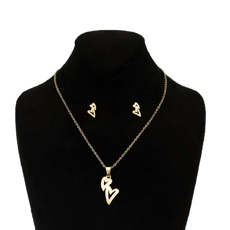 نیم ست دخترانه مدل قلب های زیبا کد SZ 11 نیم ست دخترانه مدل قلب های زیبا کد SZ 11