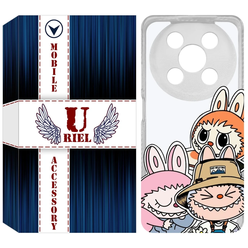 کاور یوریل مدل Clear کد 145 طرح لبوبو Labubu مناسب برای گوشی موبایل وکال V2 / V2 Lite