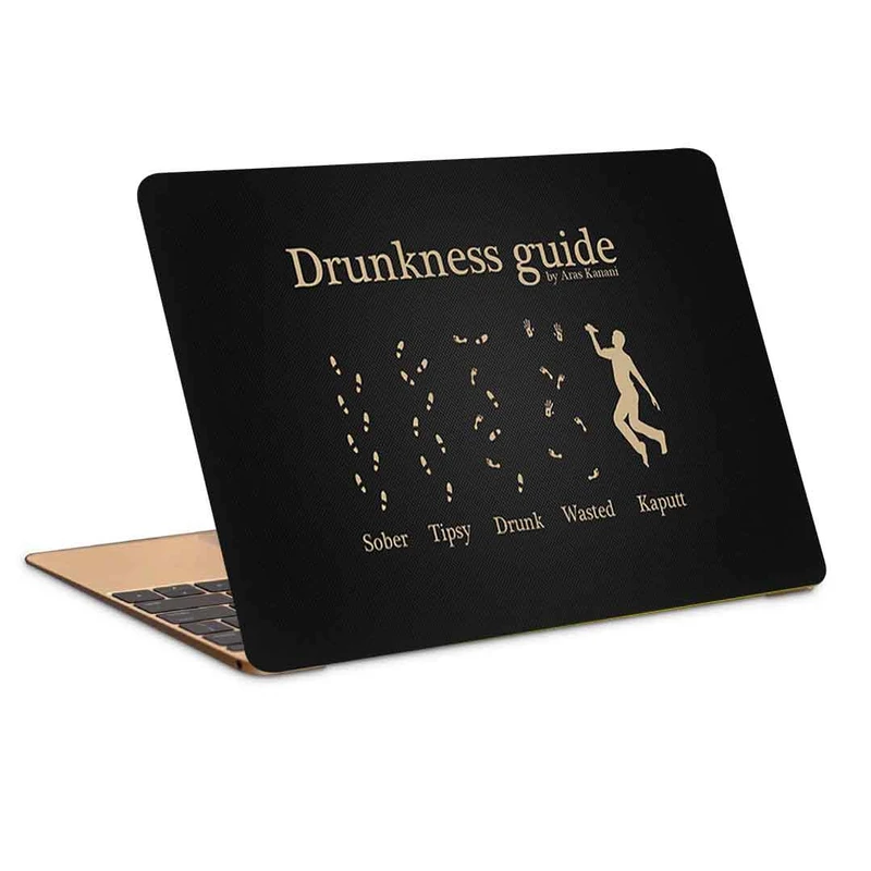 استیکر لپ تاپ طرح drunkness guideکد c-248مناسب برای لپ تاپ 15.6 اینچ