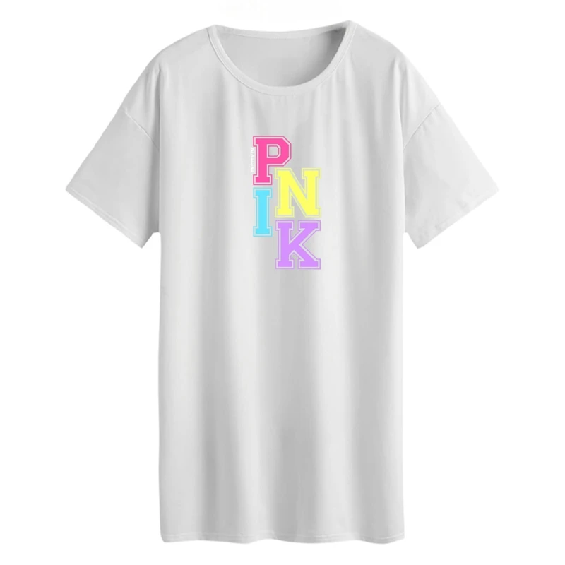 تی شرت لانگ زنانه مدل پینک