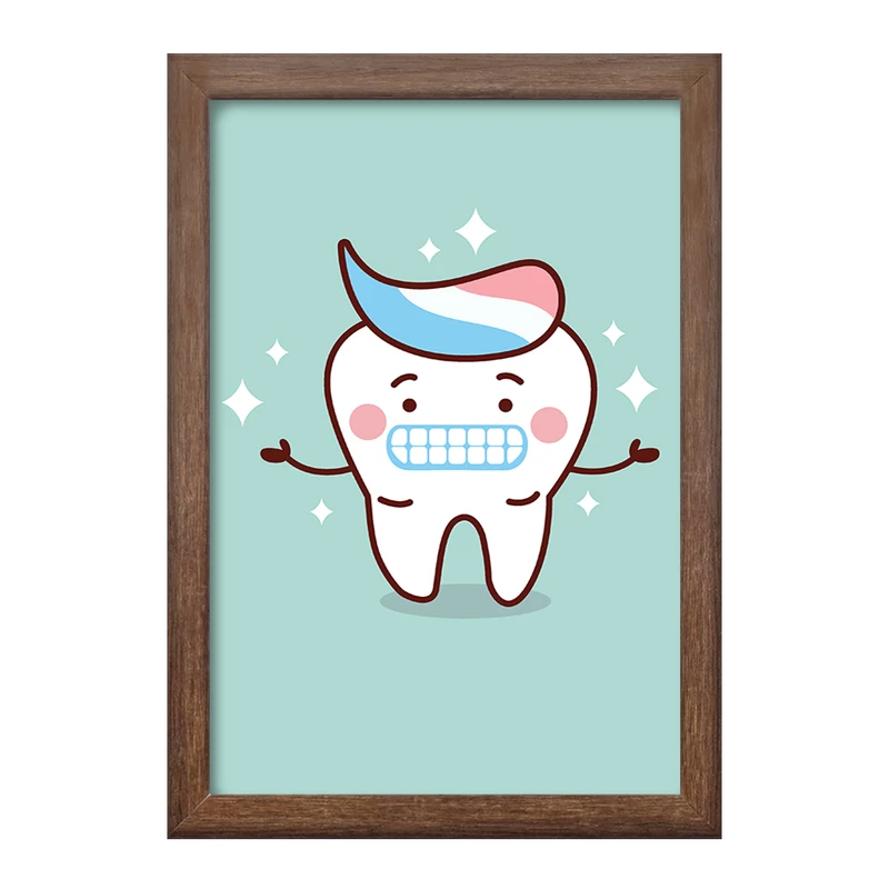 تابلو خندالو طرح دندان و دندان پزشکی کودکانه کد 36780