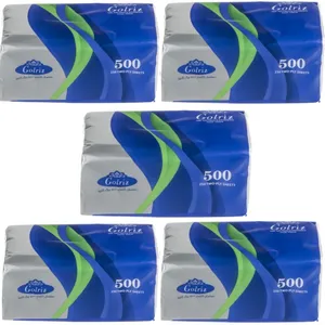 دستمال کاغذی 500 برگ گلریز کد 01 مجموعه 5 عددی