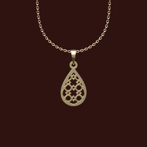 گردنبند طلا 18 عیار زنانه مدوپد مدل هندسی کد W2-1-1187