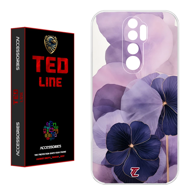 کاور تدلاین طرح گل بنفش کد 1159 مناسب برای گوشی موبایل شیائومی Redmi Note 8 Pro
