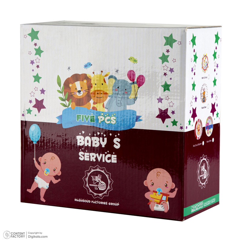 سرويس غذا خوری 5 پارچه چيني مدل کيکا و ريحا ورژن 4