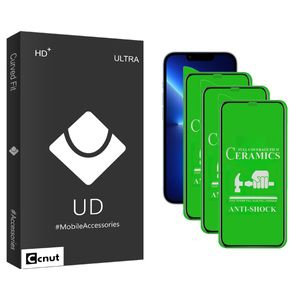 نقد و بررسی محافظ صفحه نمایش سرامیکی کوکونات مدل UD Black مناسب برای گوشی موبایل اپل iPhone 13 بسته سه عددی توسط خریداران