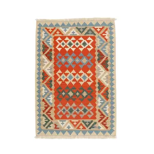 گلیم دستبافت یک و نیم متری مدل قشقایی کد 597979