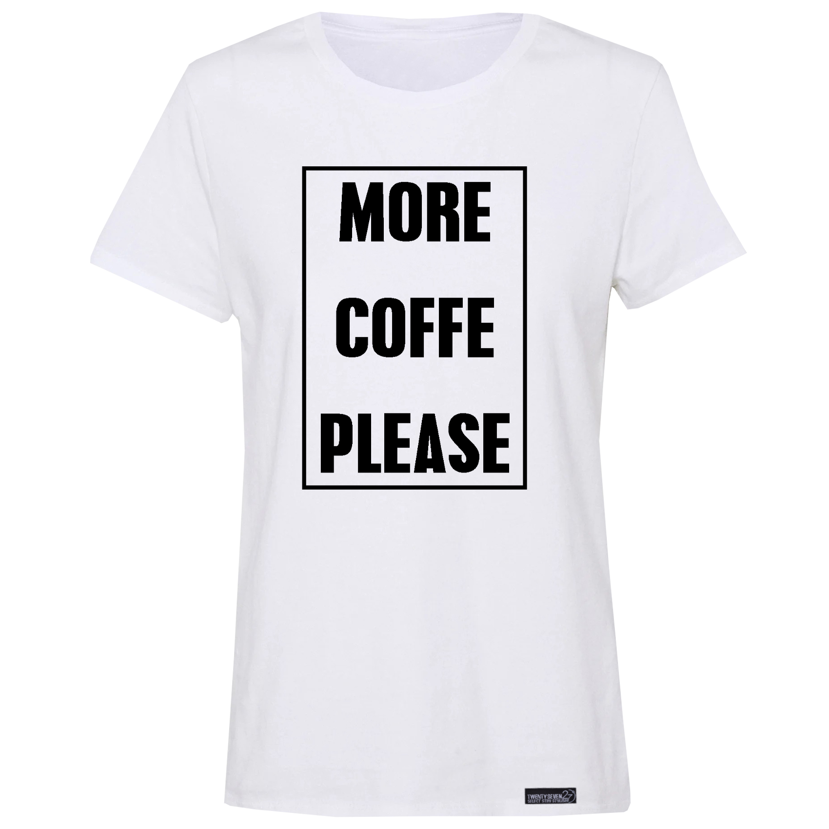 تی شرت آستین کوتاه زنانه 27 مدل More Coffee Please کد MH99