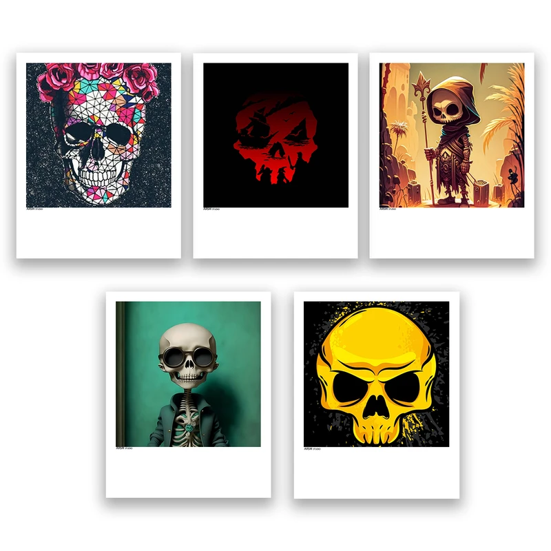 آویز تزیینی عرش مدل فانتزی اسکلت کد Asa162 مجموعه پنچ عددی 