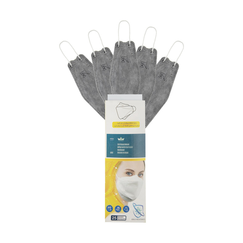 ماسک تنفسی سه بعدی مدل 111 بسته 25 عددی