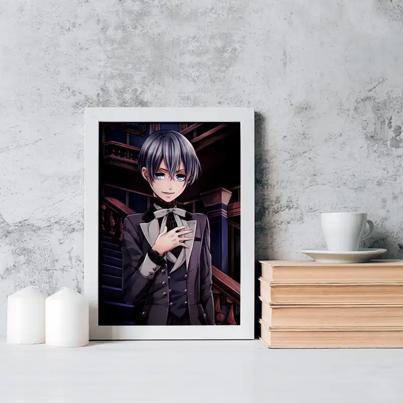 تابلو خندالو مدل شیل انیمه خادم سیاه کد 16320