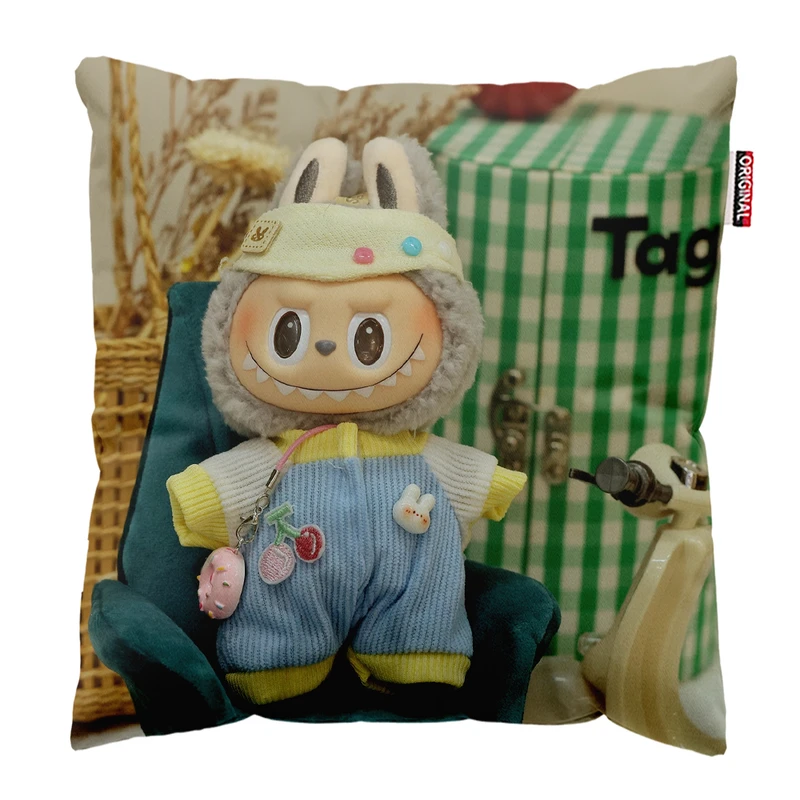 کوسن پاد آفرین مدل عروسک لبوبو کد PK301747 سایز 30*30 سانتی متر