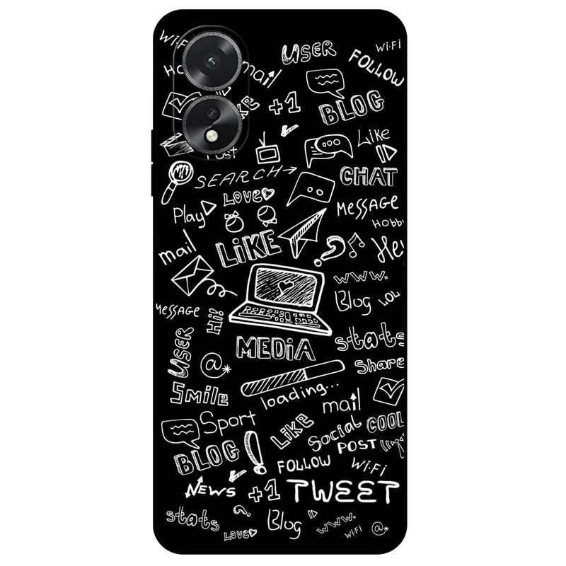 کاور مگافون طرح رسانه های اجتماعی مدل 1898 مناسب برای گوشی موبایل اوپو A38