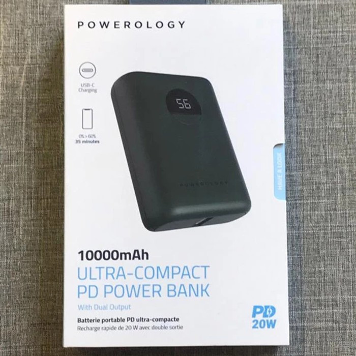 پاوربانک پاورولوجی مدل ULTRA-COMPACT PPBCHA04 ظرفیت 10000 میلی آمپر ساعت