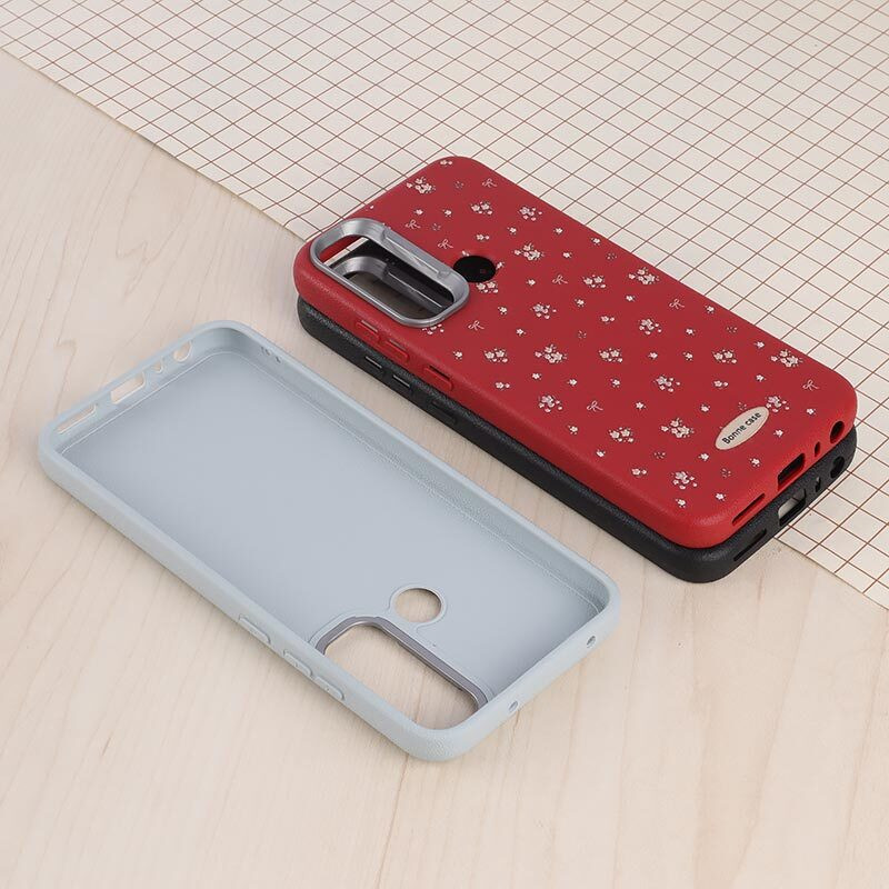 کاور مدل چرمی ژله ای طرح پاپیون و گل کد 565 مناسب برای گوشی موبایل شیائومی Redmi Note 8