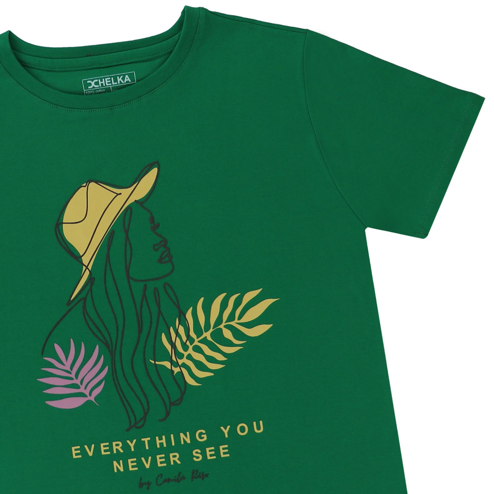 تی شرت آستین کوتاه زنانه هلکاپاژ مدل دختر جذاب -  - 2