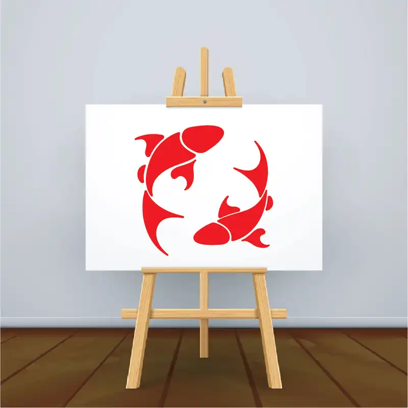 شابلون طرح ماهی های چرخان کد 30cm