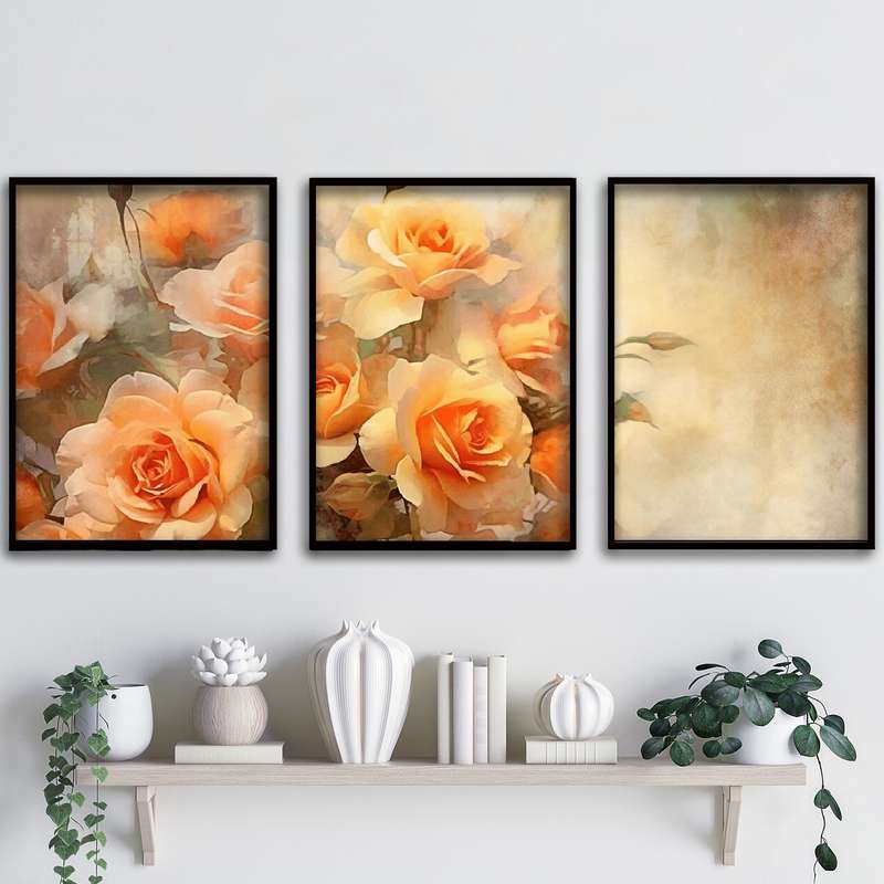 تابلو آتریسا طرح آبستره مدل ATA96 مجموعه 3عددی