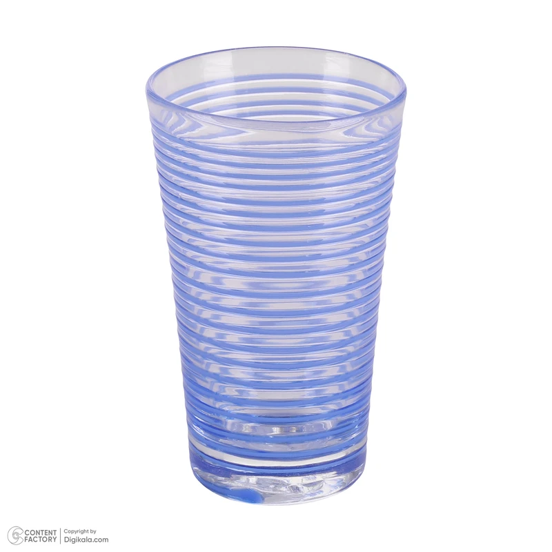 عکس شماره 9 : لیوان شیشه ای بومی مدل v-3 نوار منظم بسته 6 عددی