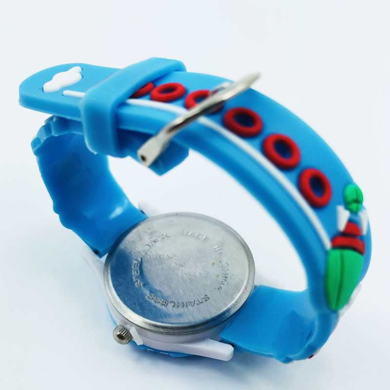 ساعت مچی عقربه ای بچگانه مدل هواپیما ساعت مچی عقربه ای بچگانه مدل هواپیما