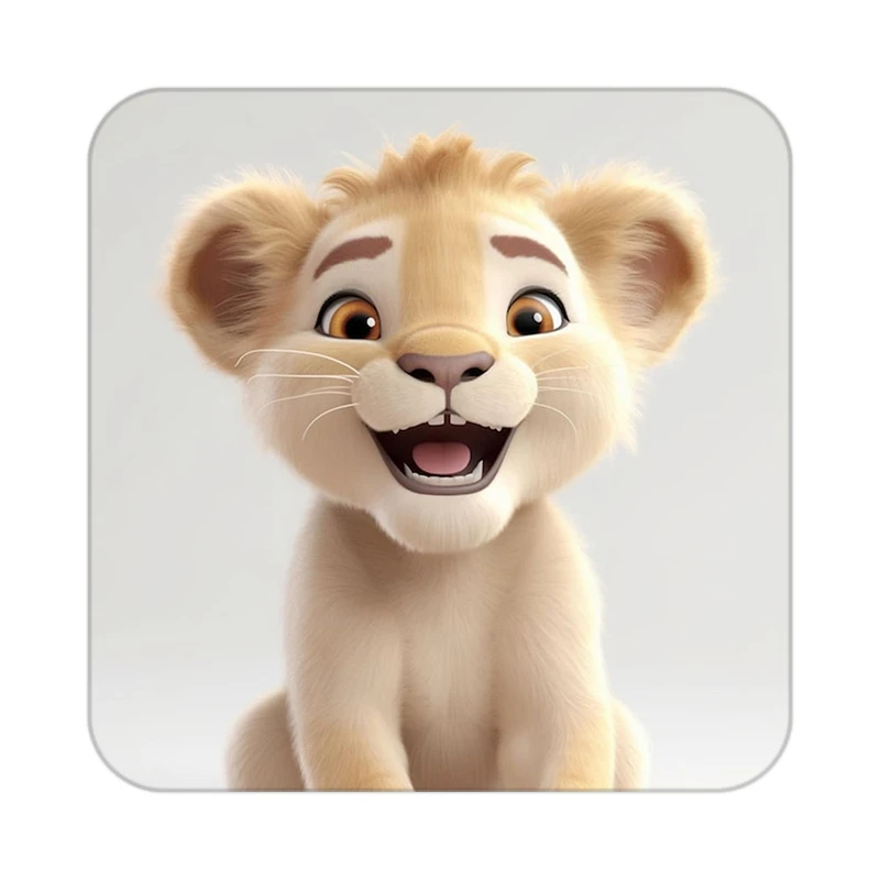 زیر لیوانی کاکتی طرح شیر مدل mp23477