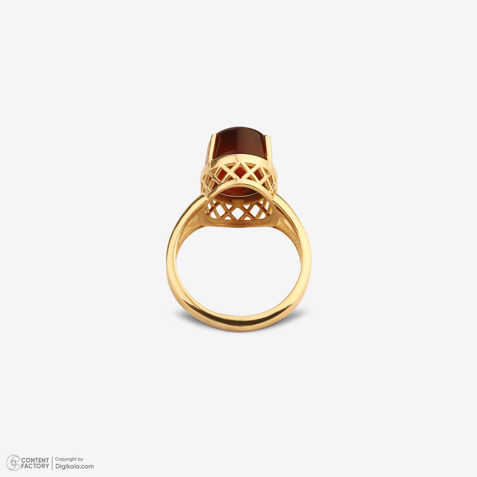 انگشتر طلا کم اجرت 18 عیار زنانه گلدم مدل R344004 سایز 56 -  - 5