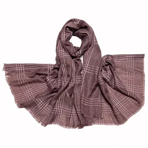 شال زنانه مدل نخ پنبه پاییزه کد F 1489 