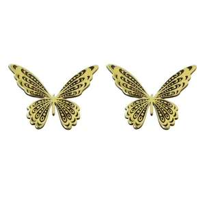 گوشواره نقره زنانه دلی جم طرح پروانه   کد D 441
